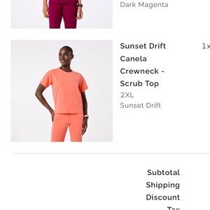 Figs Canela top and matching bottoms